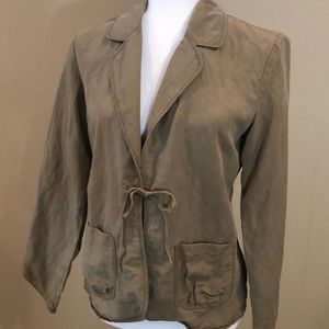 J. Jill Tan Linen Blend Blazer